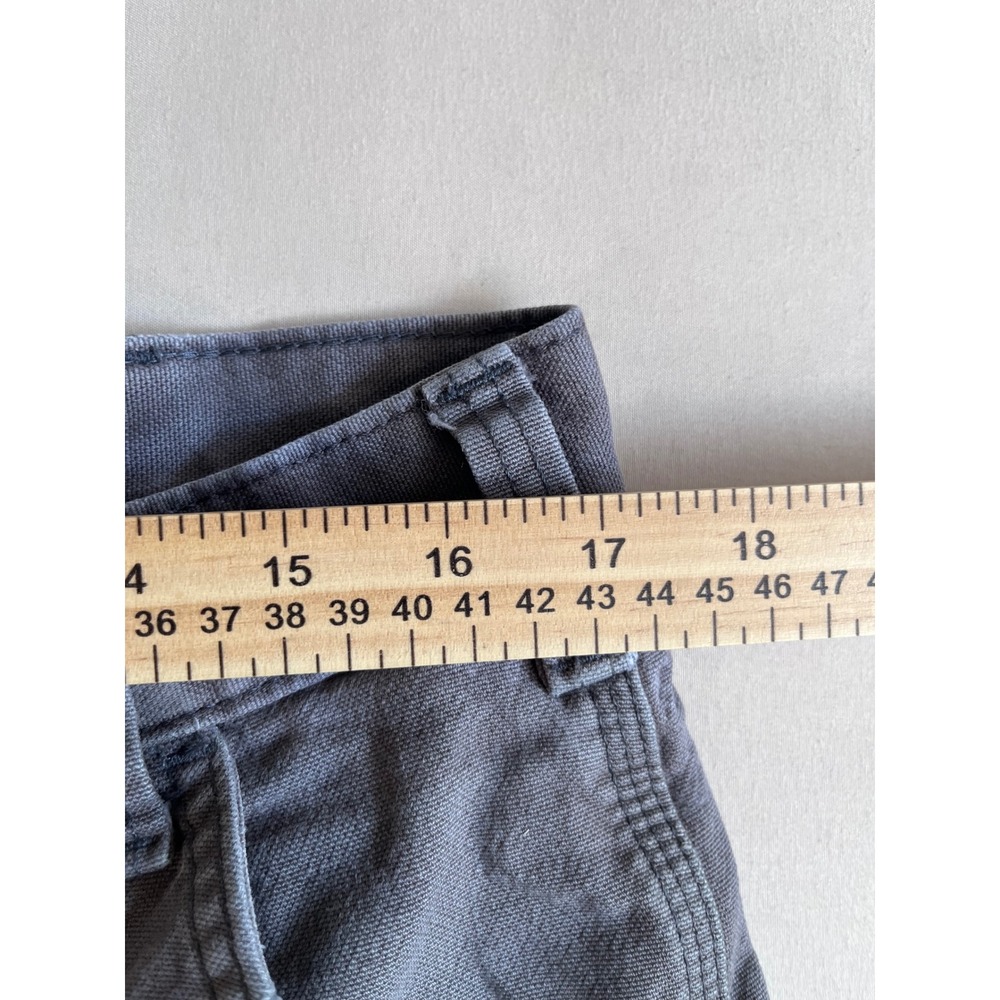 Carhartt Relaxed Fit Double Knee Carpenter Pants Gray 33x32 Workwear Distressed - Picture 3 of 5
